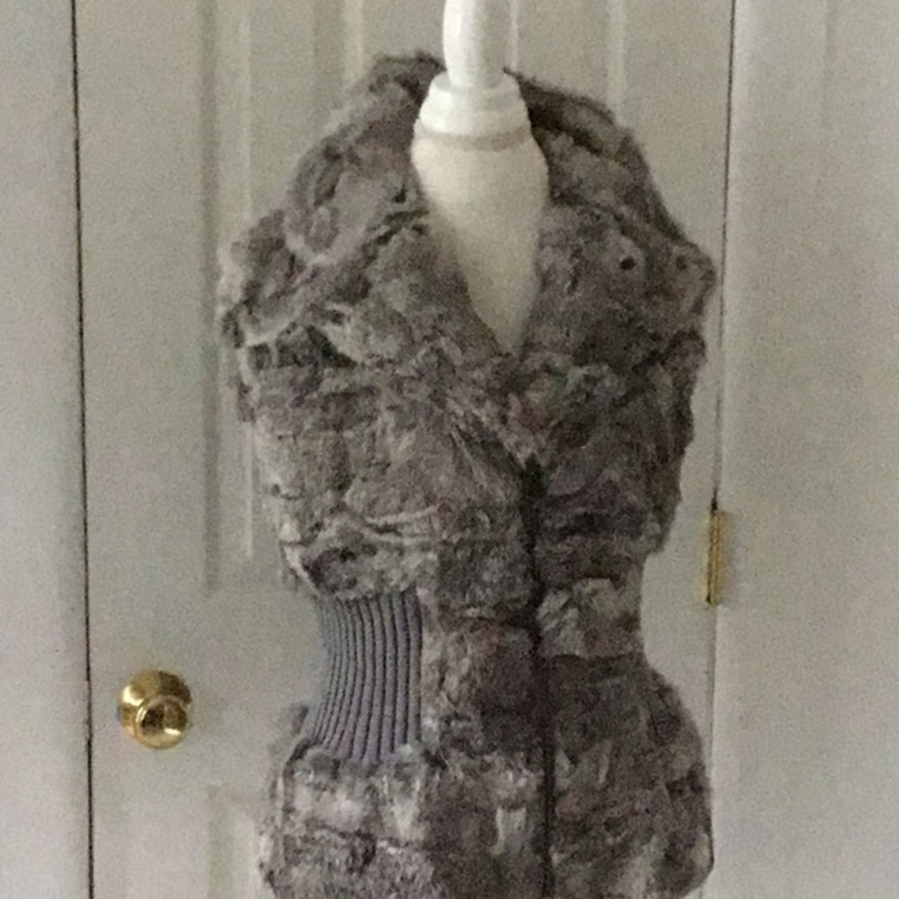 100%Natural Rabbit Fur Sweater Vest